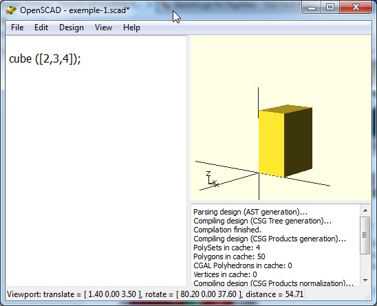 OpenSCAD screenshot